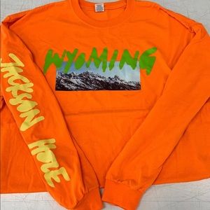 Kanye West Wyoming Orange Long Sleeve Shirt XL